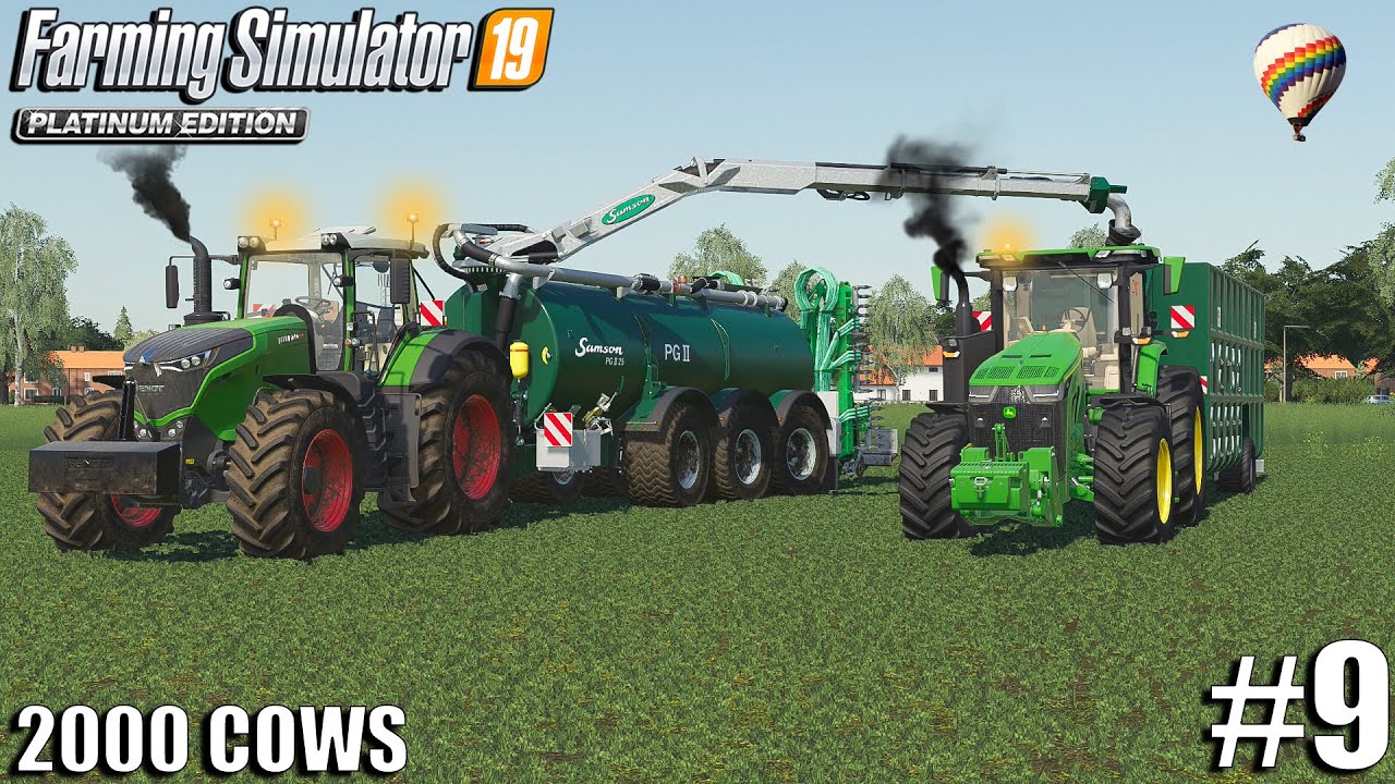 Slurry Pumping and spread + Cows Feeding | 2000 Cows Farm | Farming Simulator 19 | #9