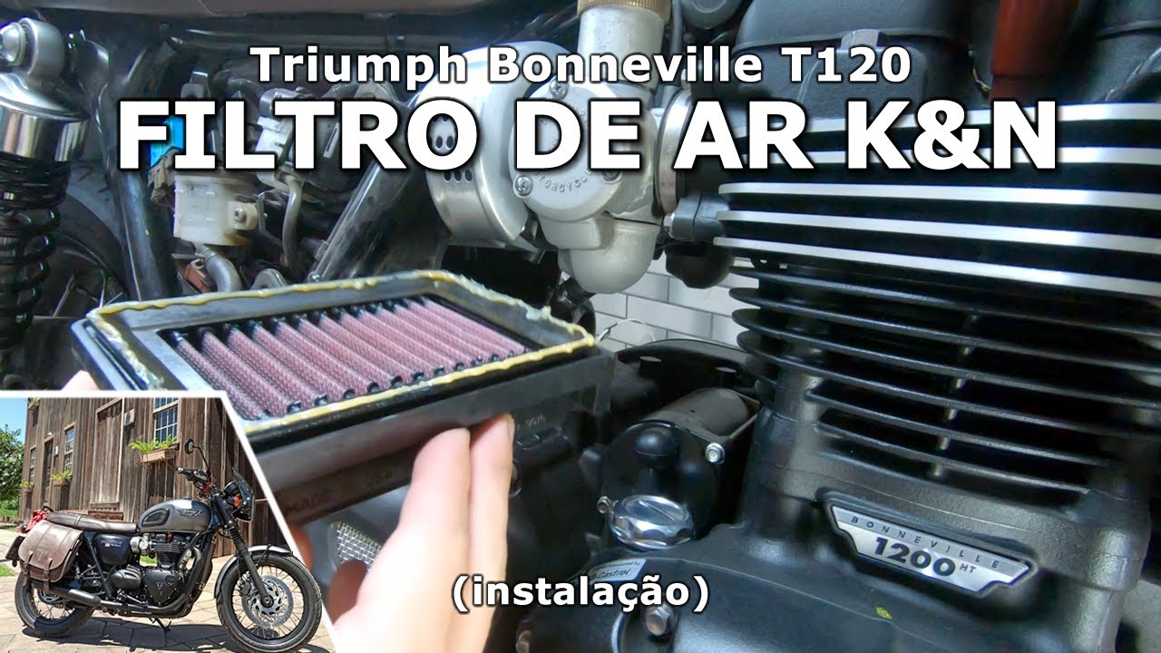 FILTRO DE AR K&N - Triumph Bonneville T120 - Passo a passo