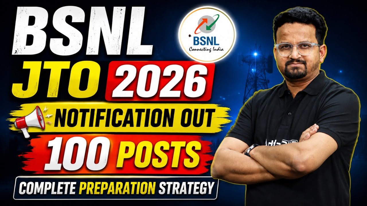 BSNL JTO Recruitment 2026 | BSNL JTO Notification 2026 Out! | BSNL Telecom Officer Vacancy 2026