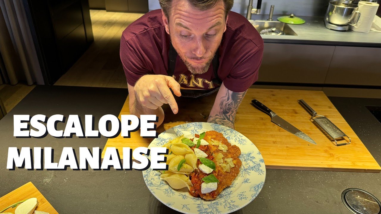 RECETTE DE NORBERT : ESCALOPE MILANAISE, SAUCE TOMATE, MOZZARELLA !