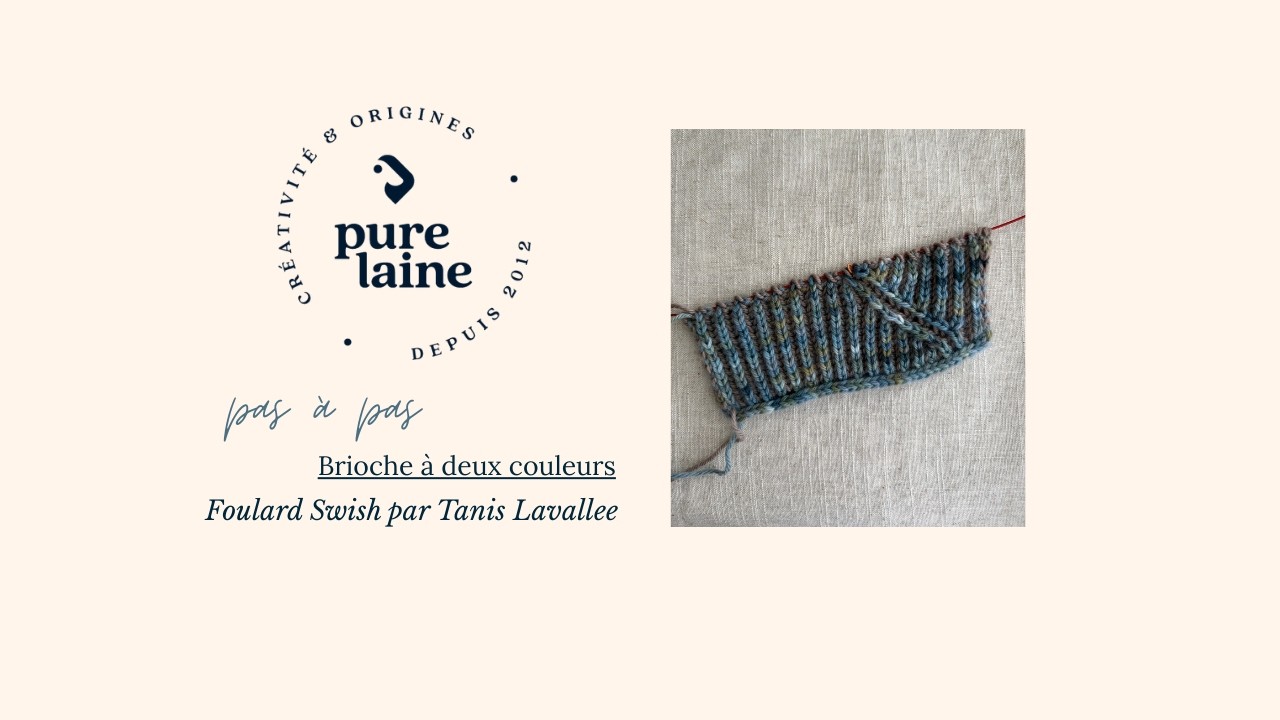 Foulard Swish - Brioche à deux couleurs 