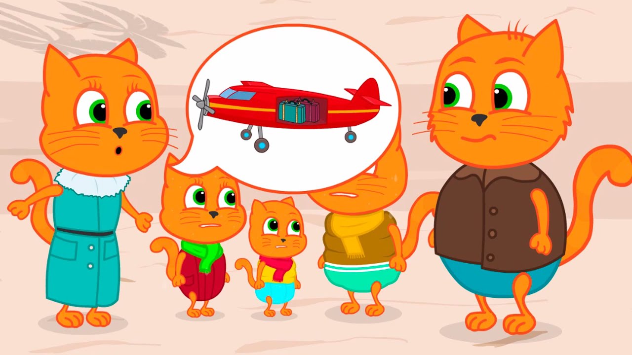 Família de Gatos - Mala esquecida Desenho Animado em Português Brasil