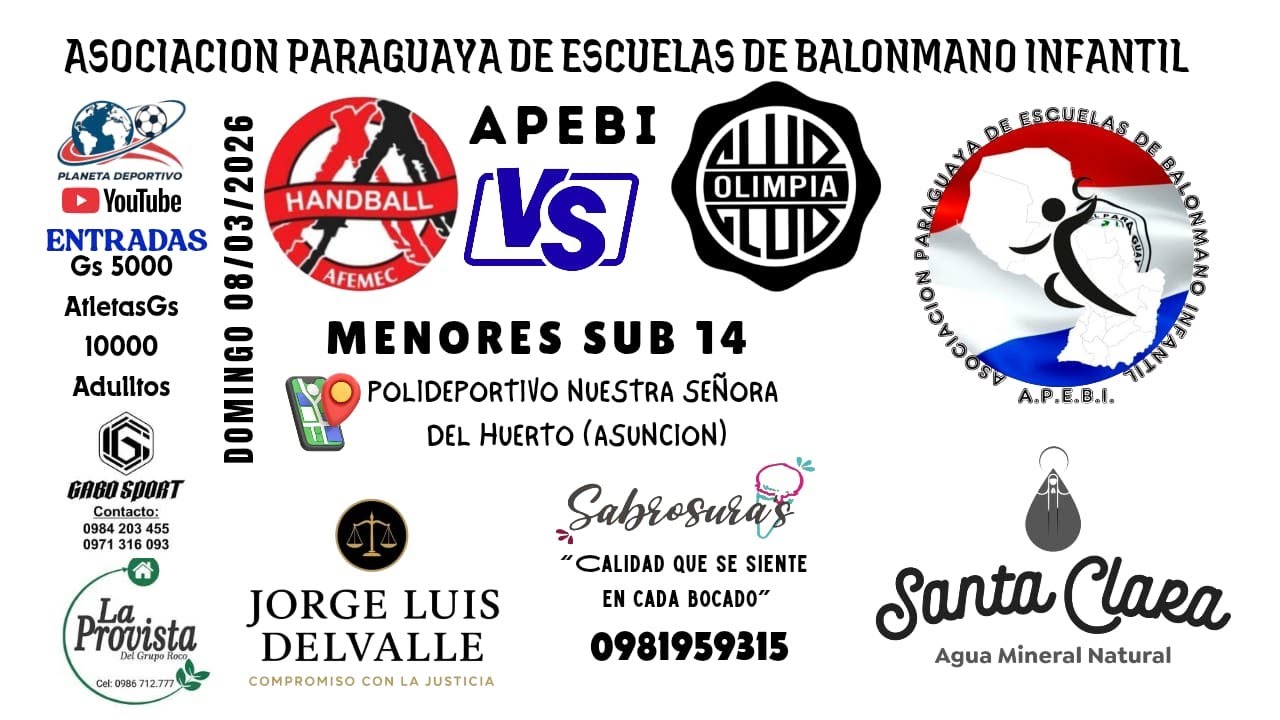 Balonmano | ST AFEMEC VS OLIMPIA | Menores Sub 14 | APEBI 