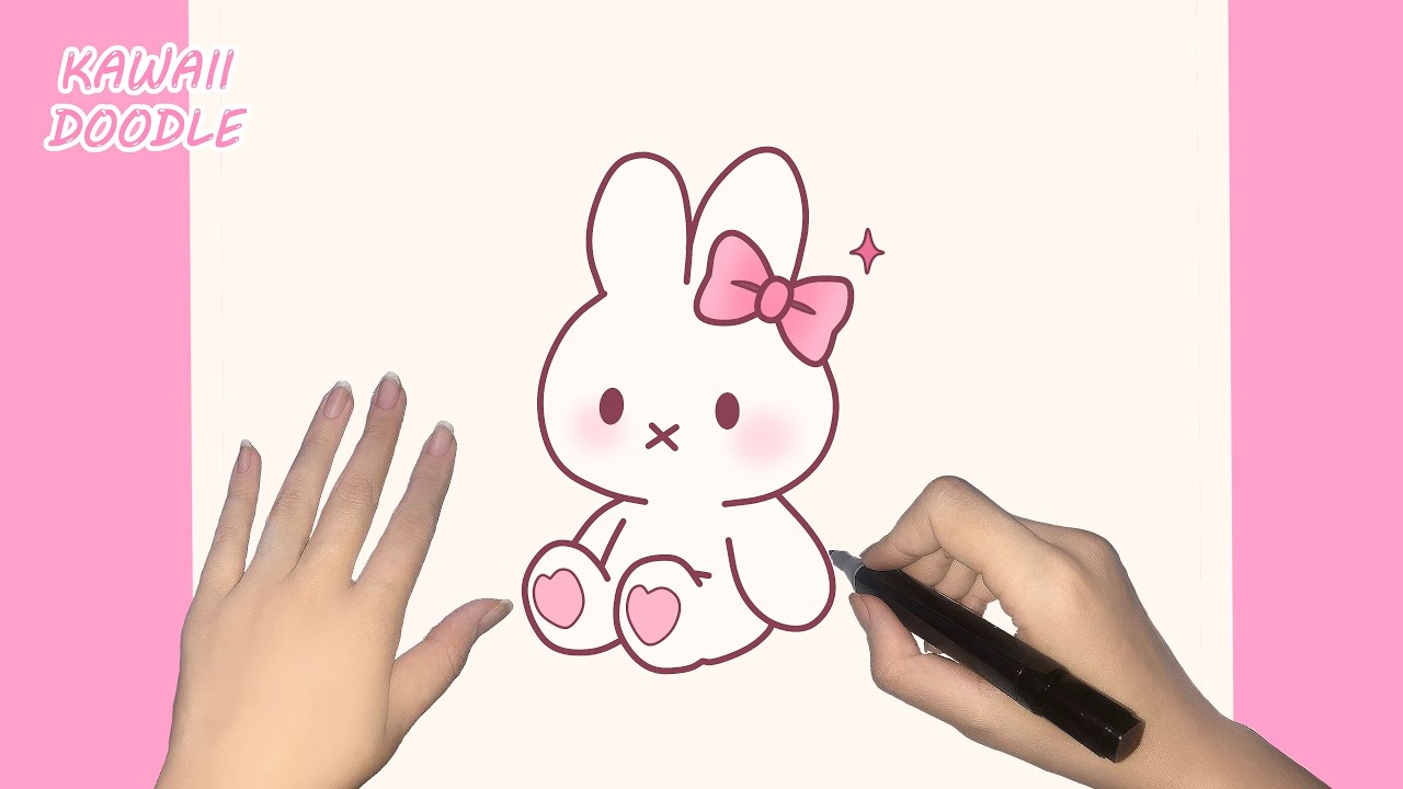 🌸HOW TO DRAW A CUTE BUNNY🥕🐇 ~ STEP BY STEP ~ KAWAII DOODLE