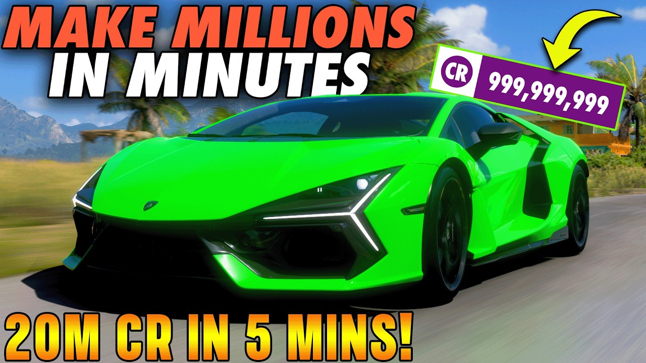Зарабатывайте деньги БЫСТРО в Forza Horizon 5 &mdash; 20 МИЛЛИОНОВ кредитов за 5 МИНУТ &mdash; баг на неогран...