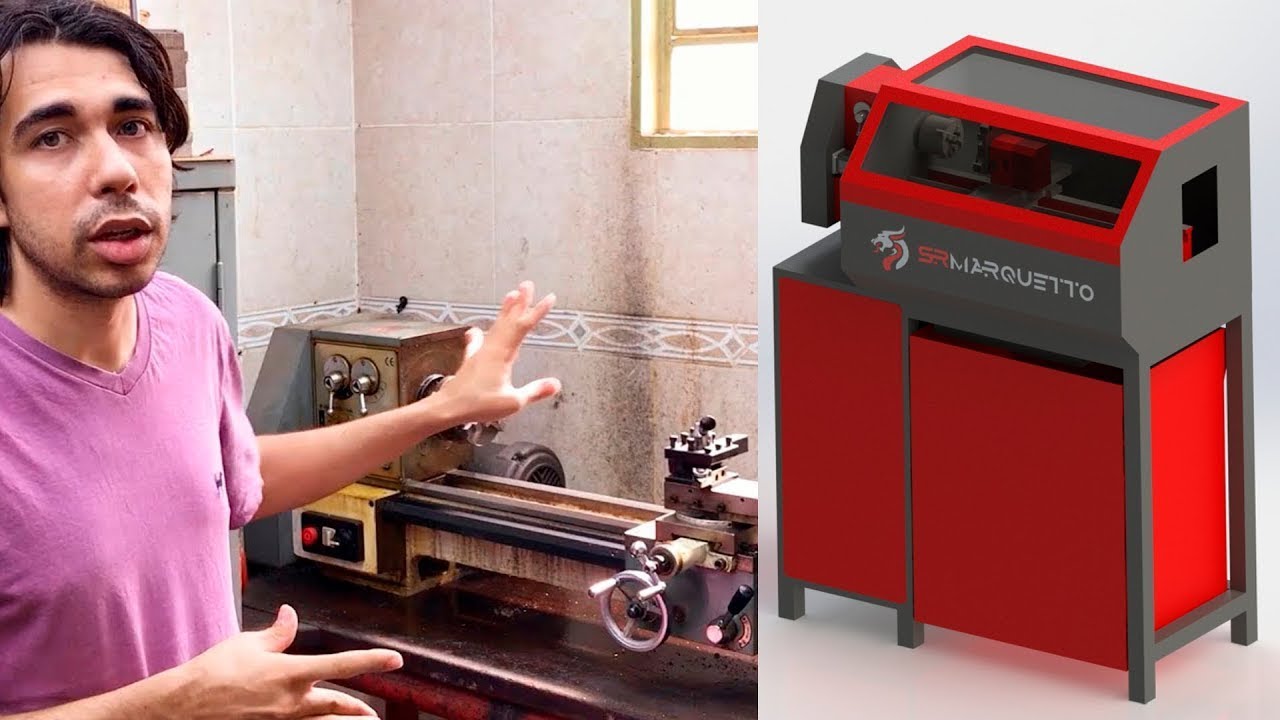 Construindo um torno CNC com um torno de bancada 500mm 