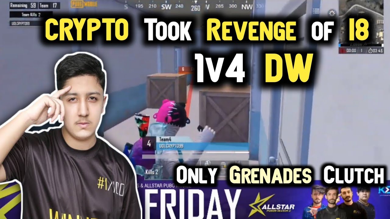 UOL CRYPTO 1v4 DW | Crypto took revenge of I8 on Team DW | Crypto Only Grenades Clutch