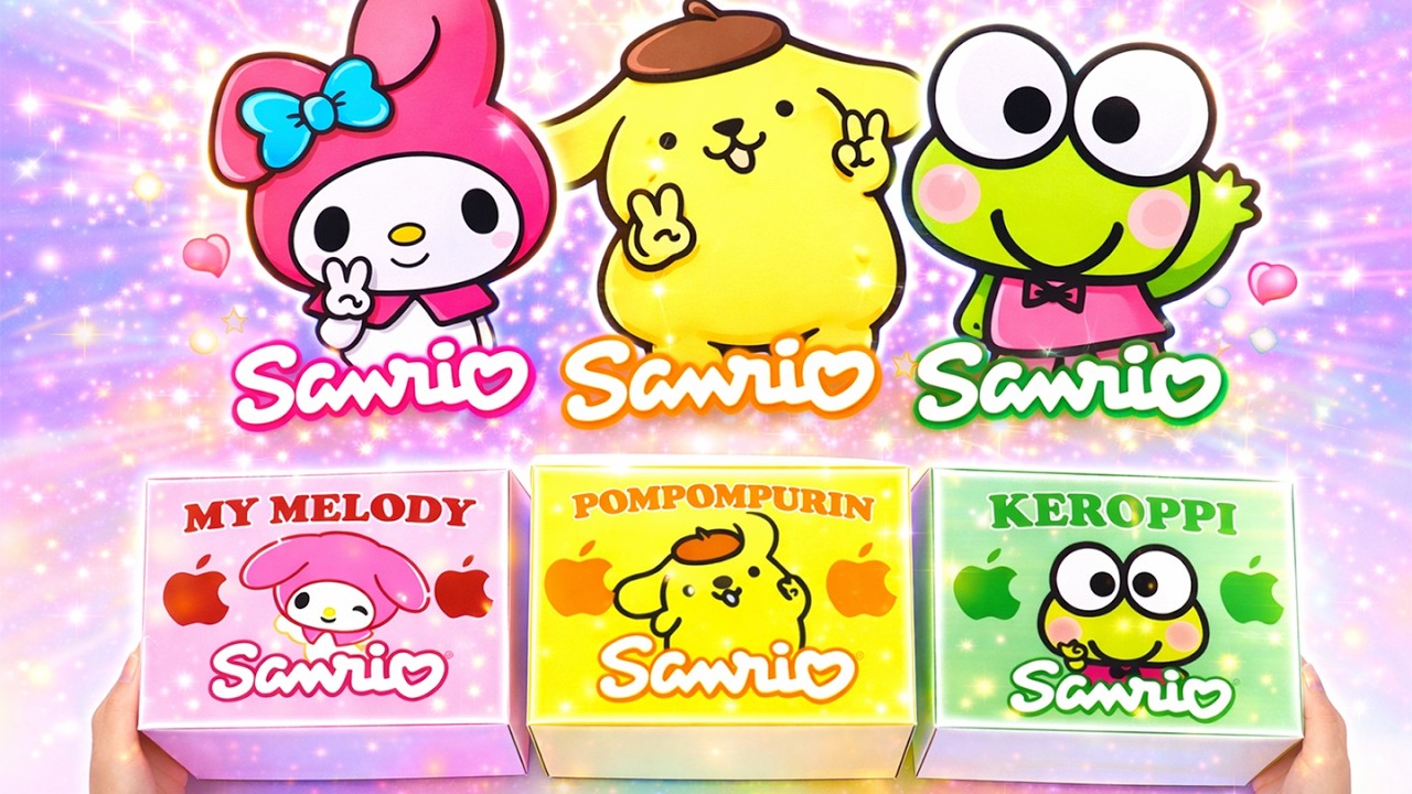 [🌈Сделай сам из бумаги🌈] SANRIO x Blind Box My Melody, Pompompurin, Keroppi | Распаковка ASMR #sa...