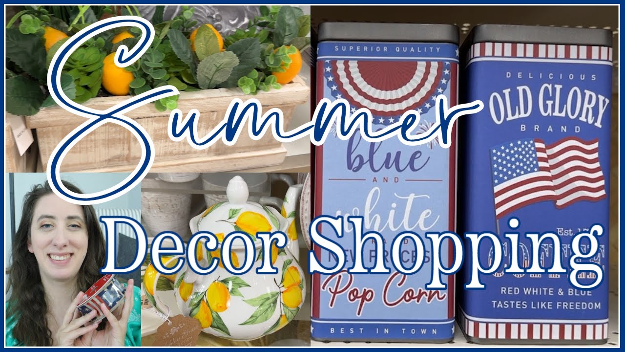 SUMMER DECOR SHOPPING | MICHAELS AND HOMEGOODS SUMMER HOME DECOR | FARMHOUSE SUMMER DECOR 2023