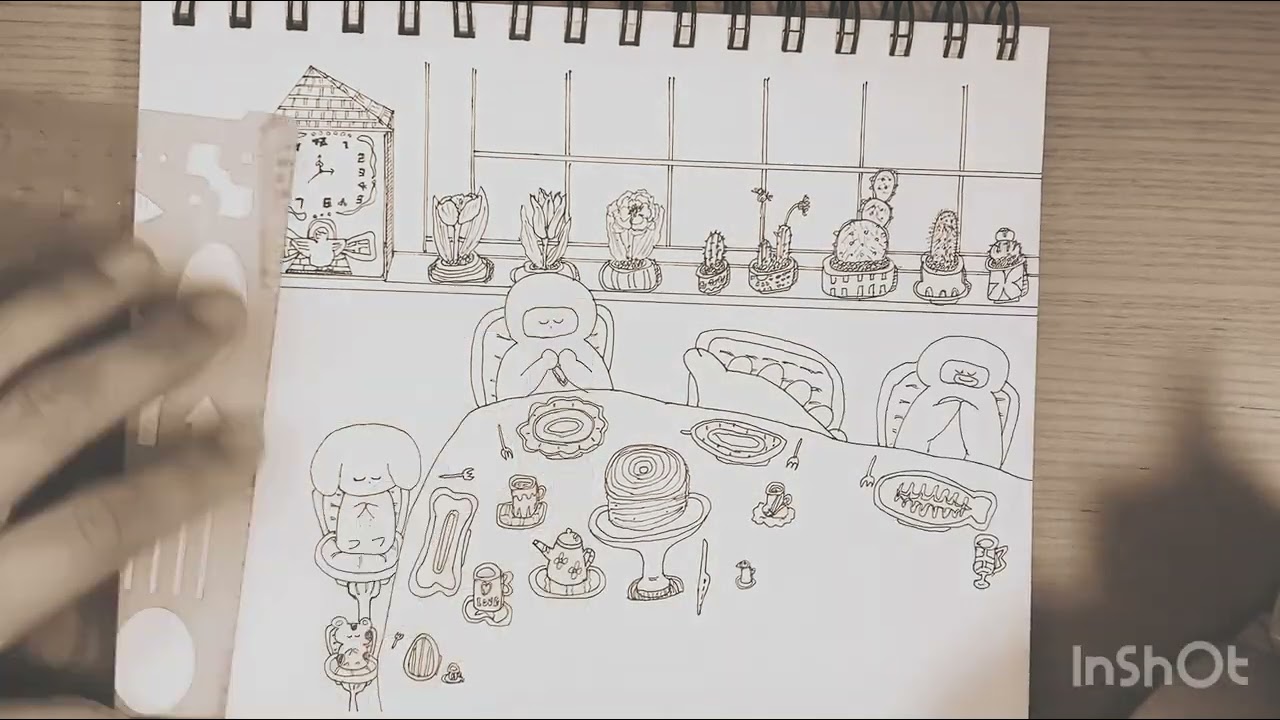 イラストができるまで　#バームクーヘン　#drawing  #illustration #睡眠　#リラックス　#relax 