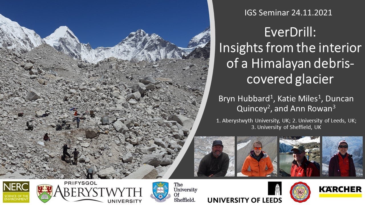 Bryn Hubbard, Katie Miles, Duncan Quincey and Ann Rowan at the IGS Global Seminar Series