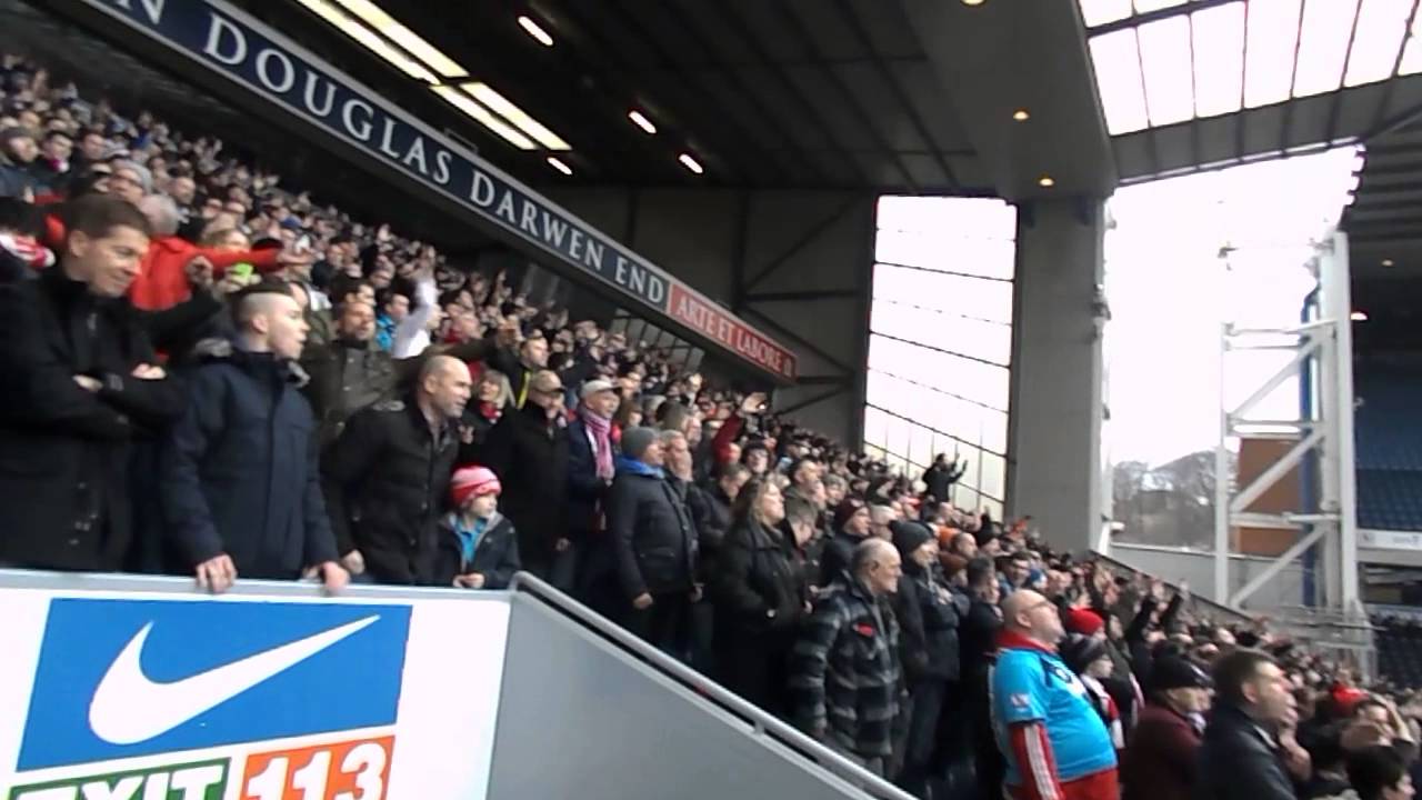 Stoke City Fans singing Delilah At Ewood park