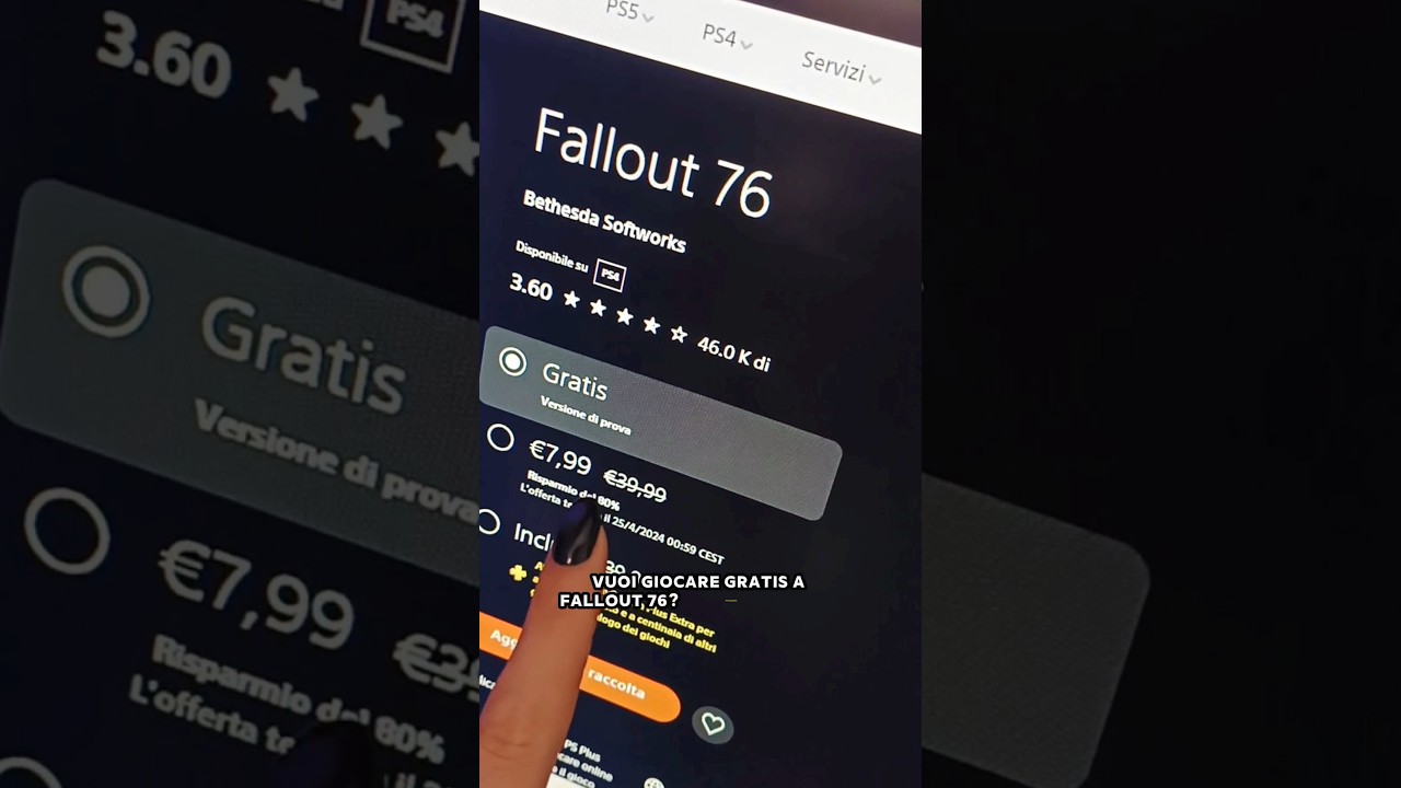 Fallout 76 gratis 🤔 #fallout #fallout76 #fallout4 #videogiochi #ps5