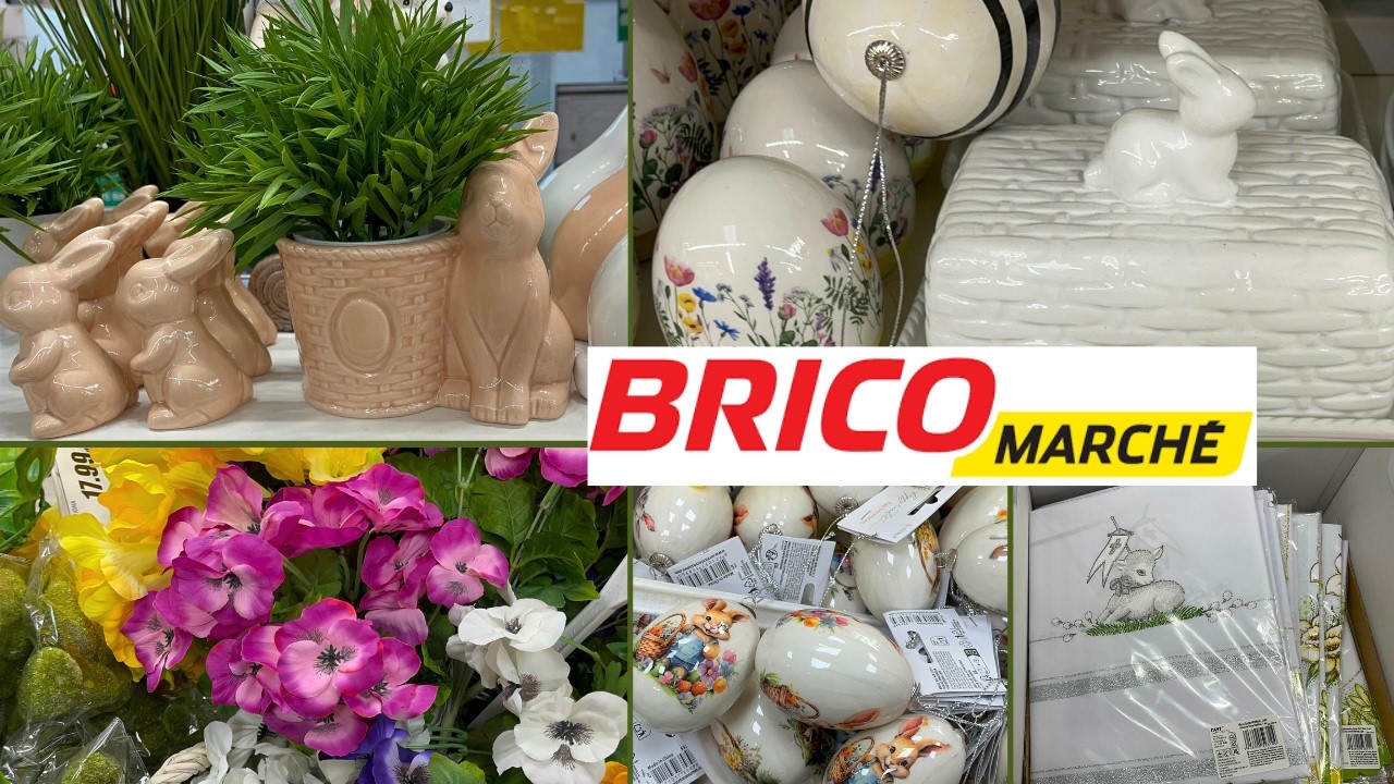 Пасха в Brico March&eacute;🐣Керамическая тарелочка в виде зайчика/Букеты анютиных глазок🌸Рождественские ...