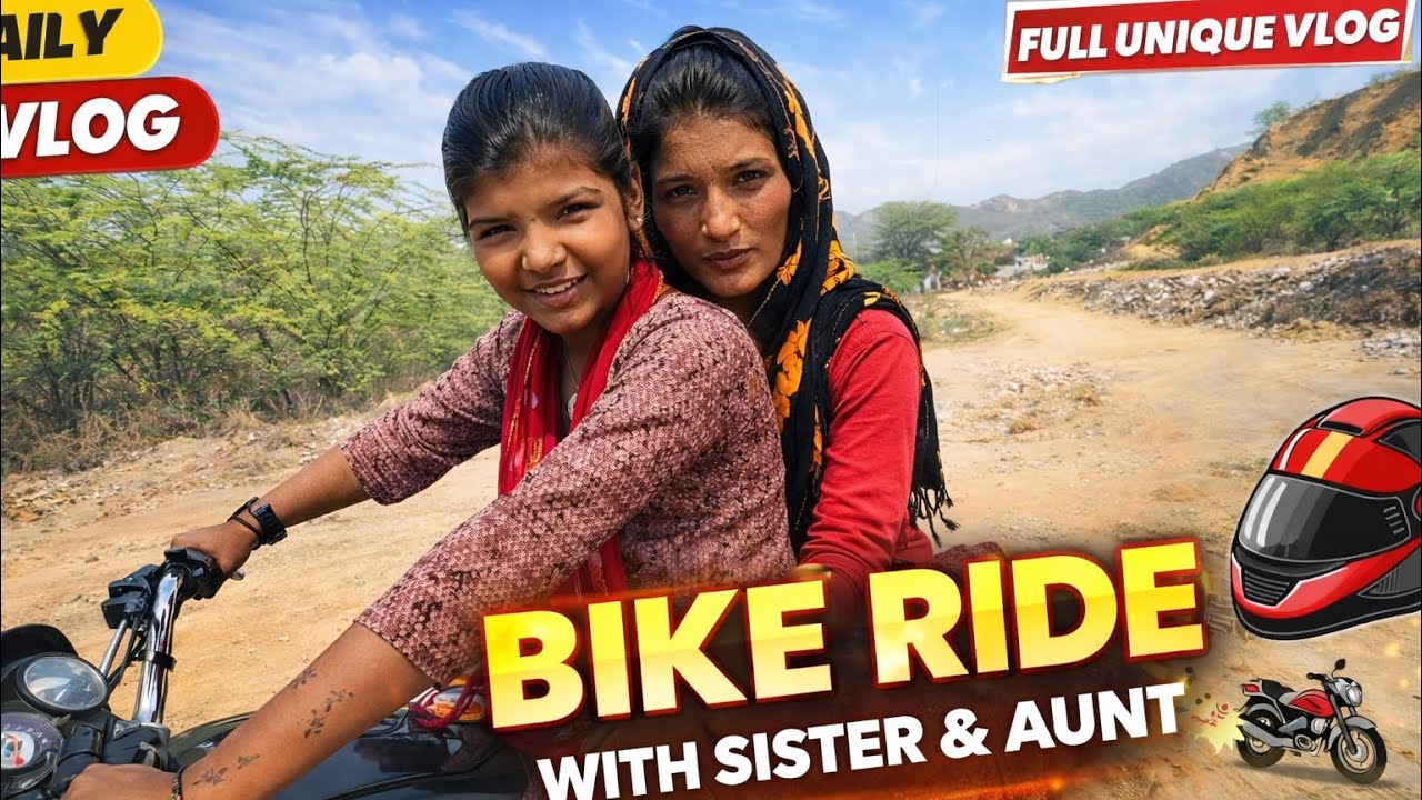 bike riding with girl best mausi 🥰 vlog 