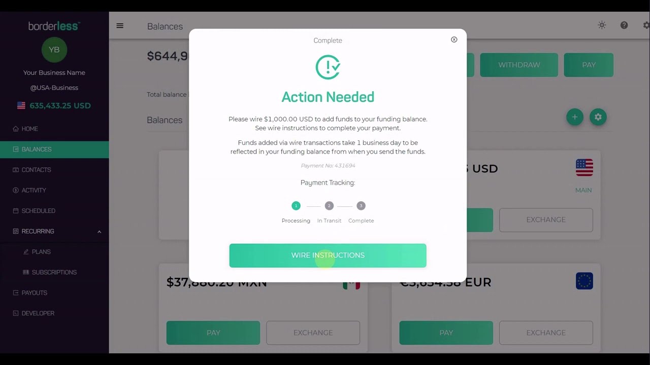 borderless&trade; payments - How To Add Funds