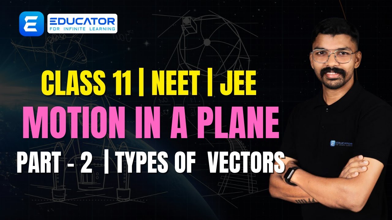 CLASS 11 PHYSICS | MOTION IN A PLANE | Types of Vectors | NEET/JEE/KEAM
