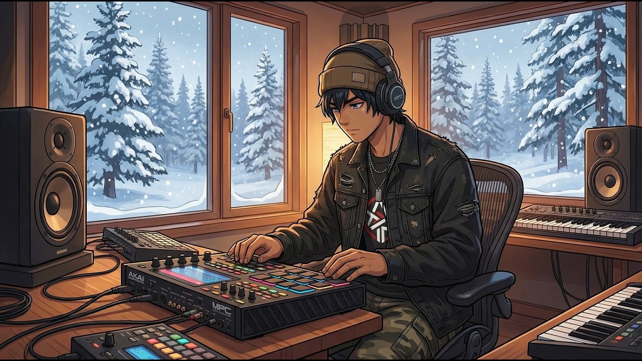 Snowy Studio Thoughts ❄️ 8 Hours of Lofi Beats to Study, Relax & Focus