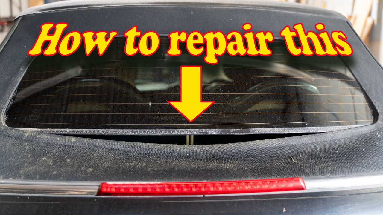 How to repair a convertible rear screen, step by step guide. Car/auto upholstery repairs.