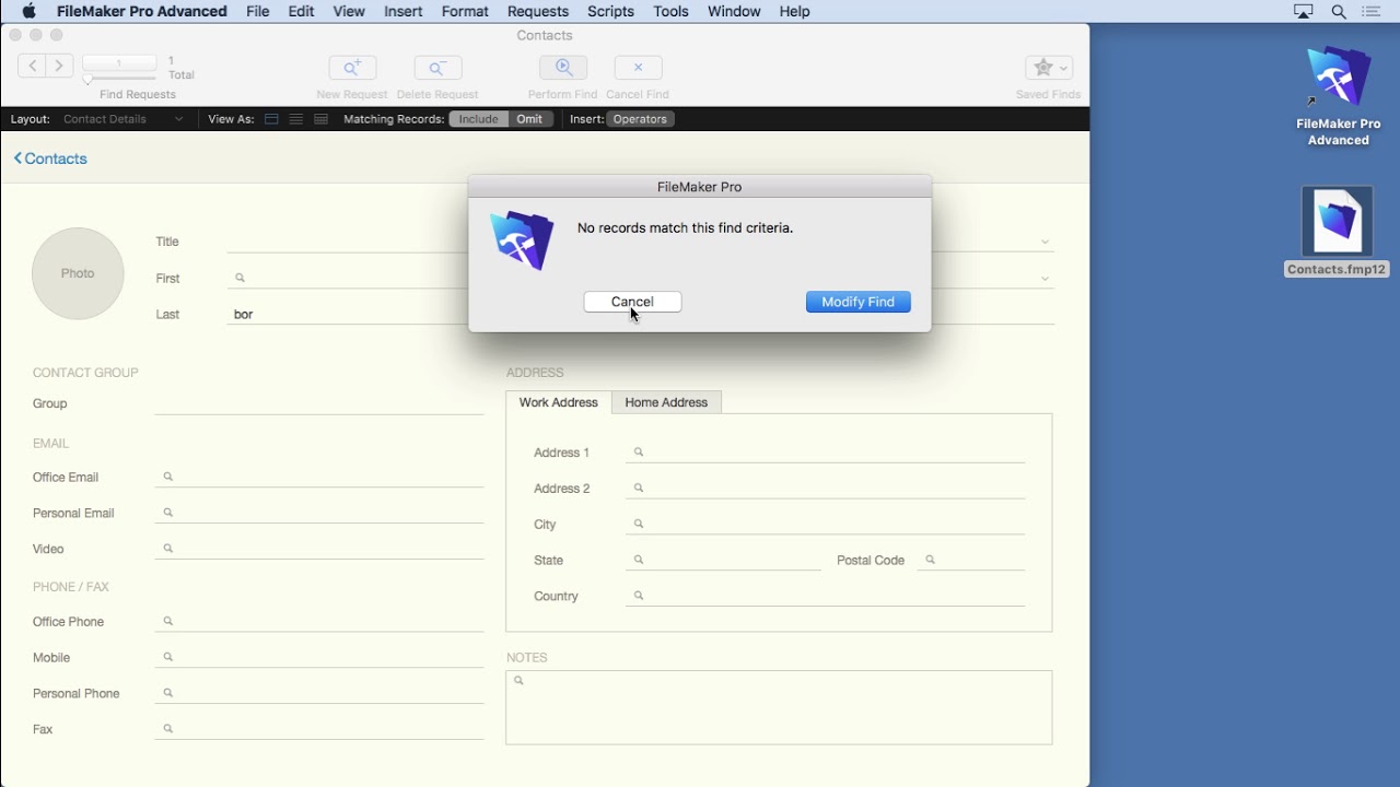 Finding Records in FileMaker