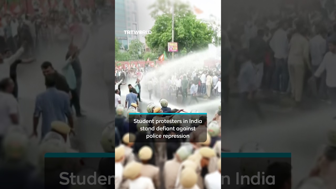 Anti-government protesters defy water cannons as nationwide mass protests continue in India