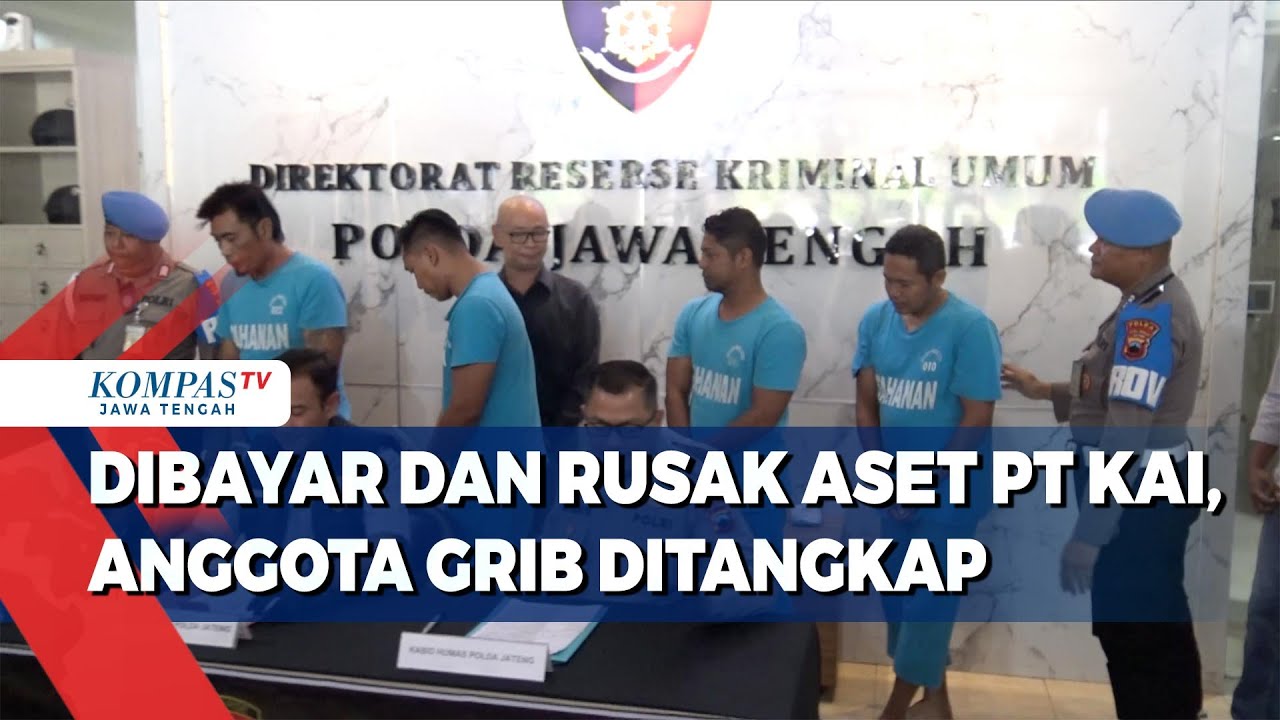 Dibayar dan Rusak Aset PT KAI, Anggota GRIB Ditangkap