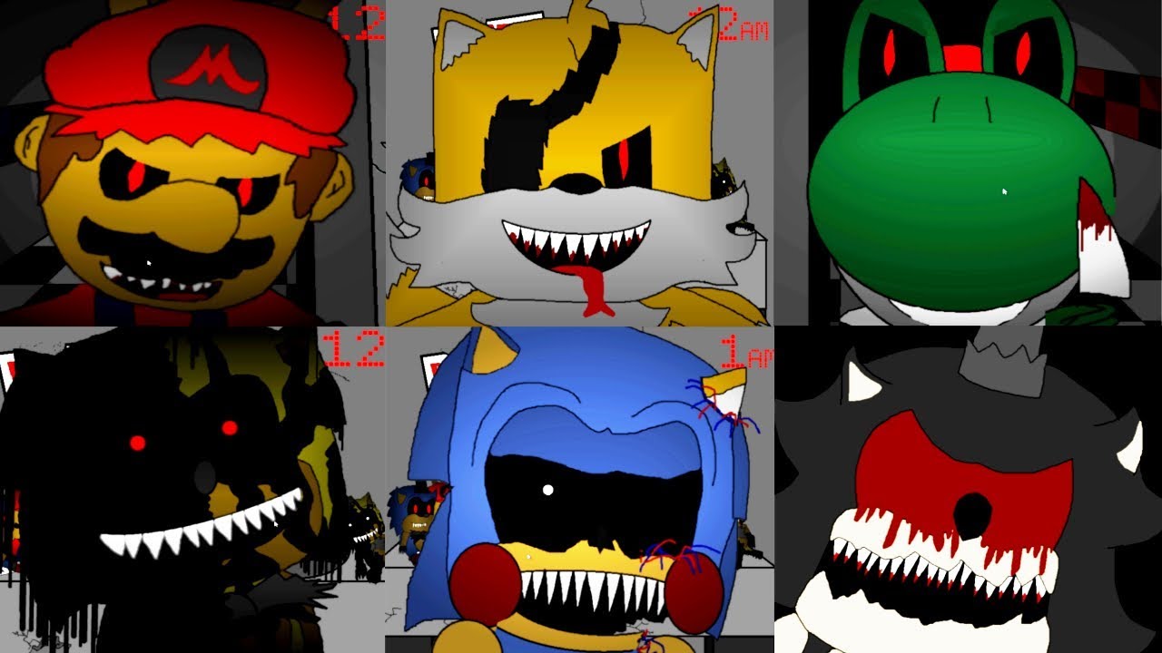 Five Nights at Sonic's 4 ★ ALL JUMPSCARES ★