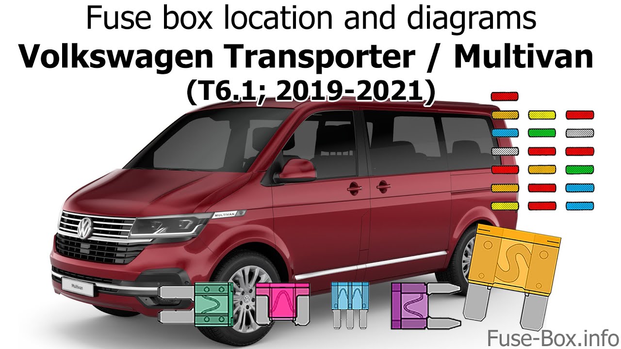 Fuse box location and diagrams: Volkswagen Transporter T6 1; 2019 2021
