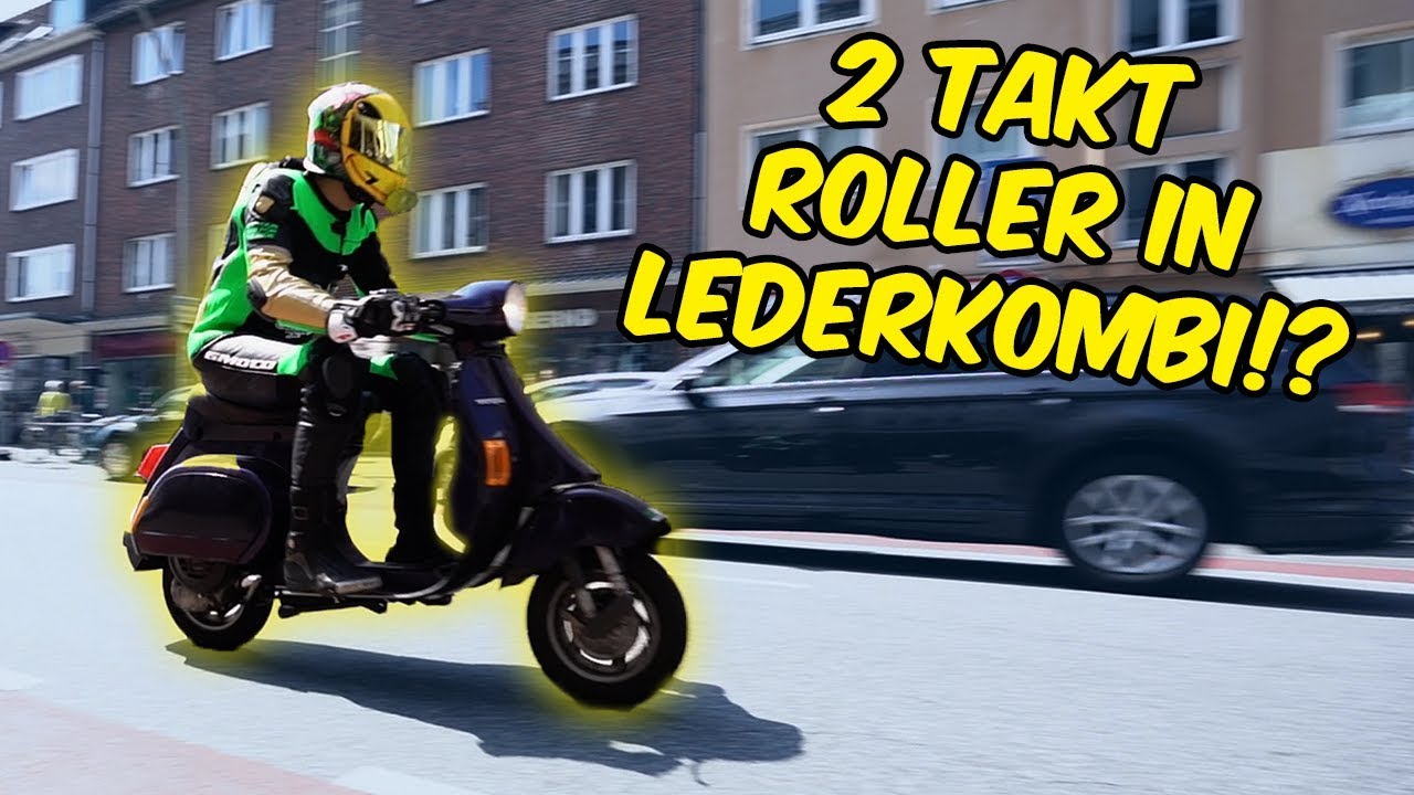 2 Takt Roller in Lederkombi fahren!