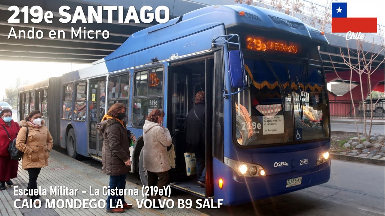 Поездка 219e TRANSANTIAGO Super Expreso в сочлененном автобусе CAIO MONDEGO LA Volvo B9 SALF