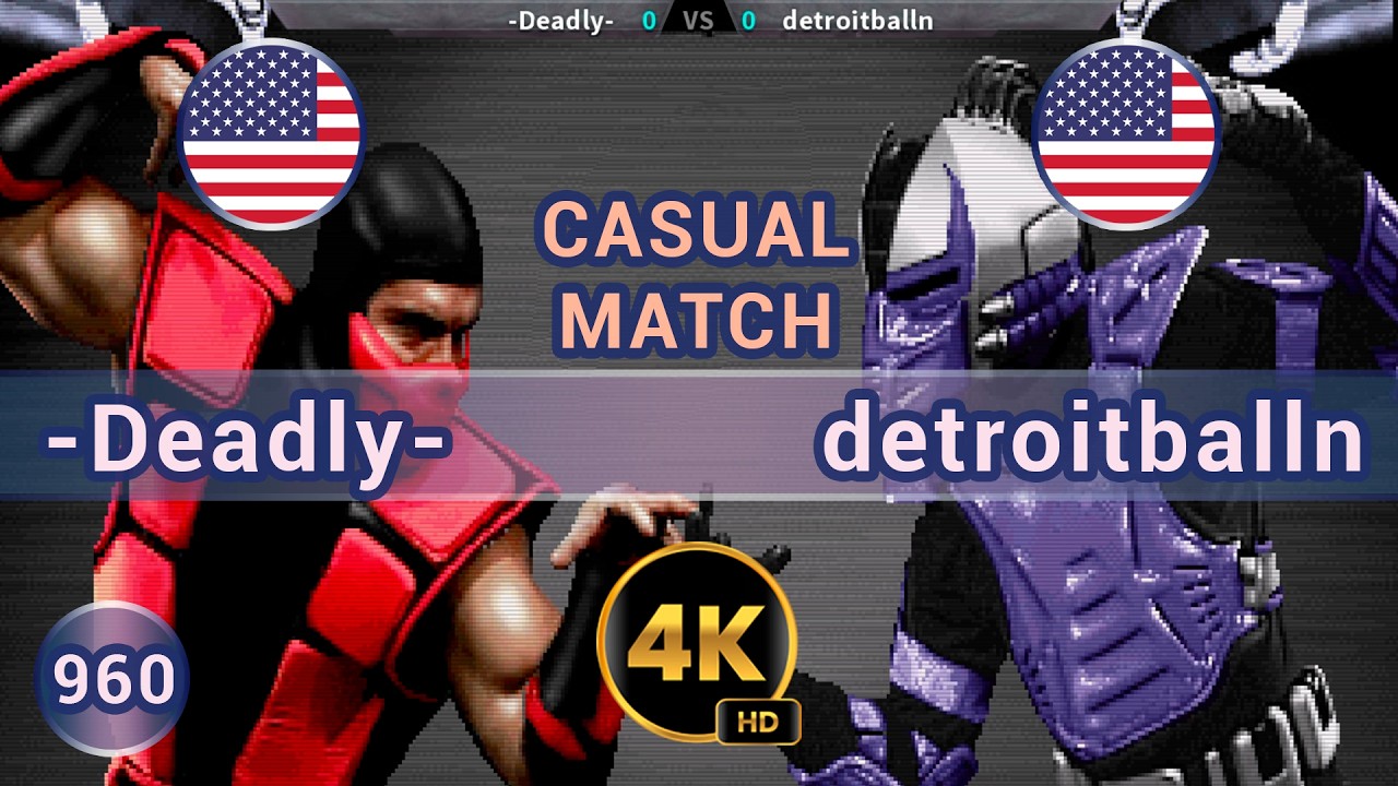 UMK3 - 🇺🇸 -Deadly- vs detroitballn 🇺🇸 CASUALS / 4K 60 FPS #umk3  #team99hits #t99h #fightcade