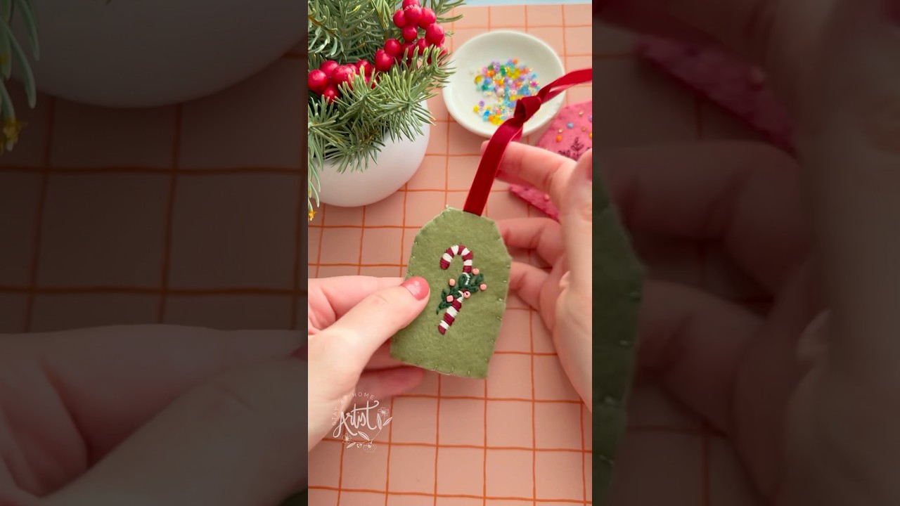 DIY gift tag patterns coming soon!!🥰 #handmadegifts #embroidery