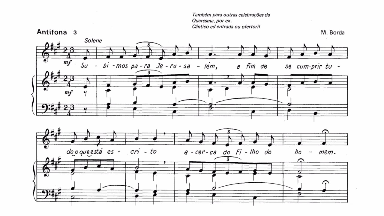 Subimos para Jerusalém-M. Borda