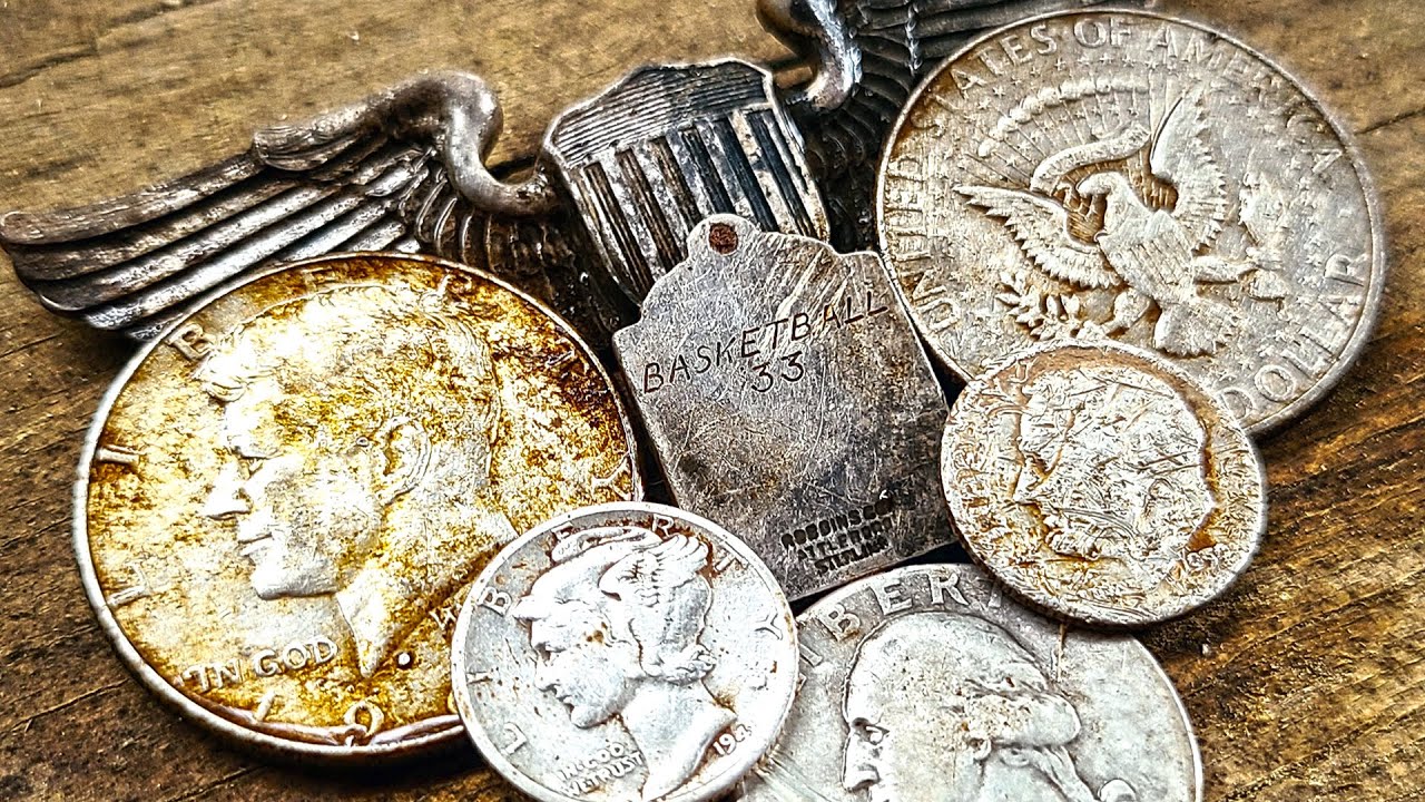 SILVER MADNESS! Multiple Big Silver Coin Spill, Sterling Pilot Wings, Silver School Charm & More!