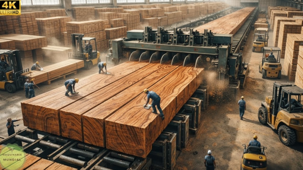 Inside Extreme Wood Processing | Giant Logs and Heavy Machinery