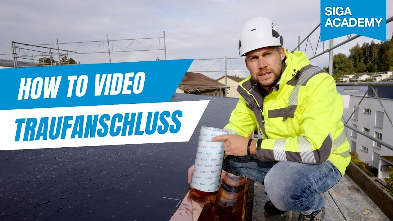 Der richtige Traufanschluss für ein langlebiges und UV-beständiges Dach | SIGA Rissan 420 Black