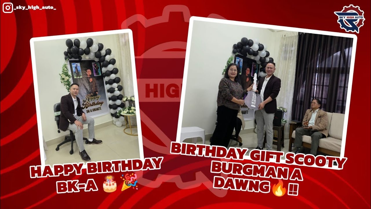 Youth Icon Bk-a Birthday Surprise Gift & Celebration 🥳  Scooty Burgman a dawng 🔥