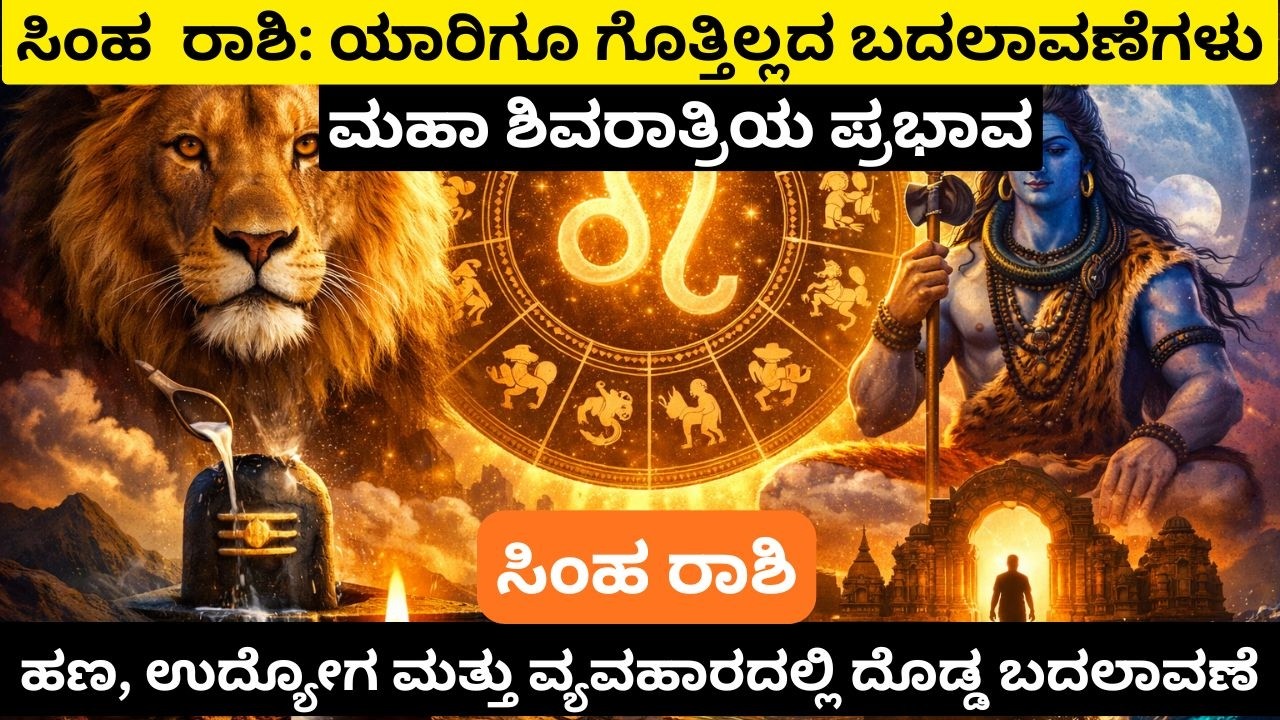 ಸಿಂಹ  ವಿಧಿಯ ಸಂದೇಶ 2026 Money & Career Shift – Strong Assets for the Future #Simha Rash