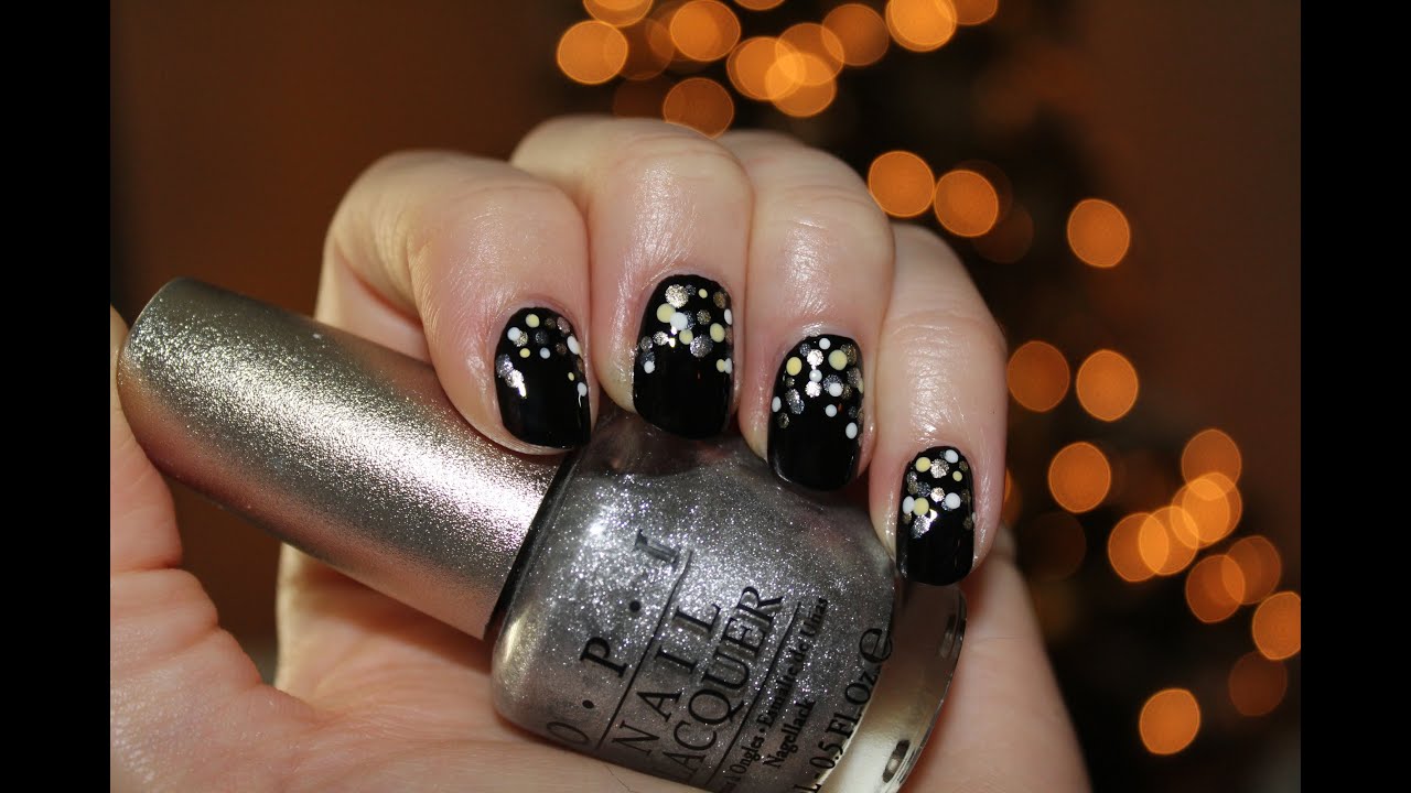 Bokeh Nails for New Year's Eve