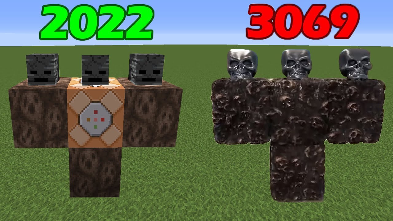 Wither Storm Physics in 2022 vs 3069 in Minecraft