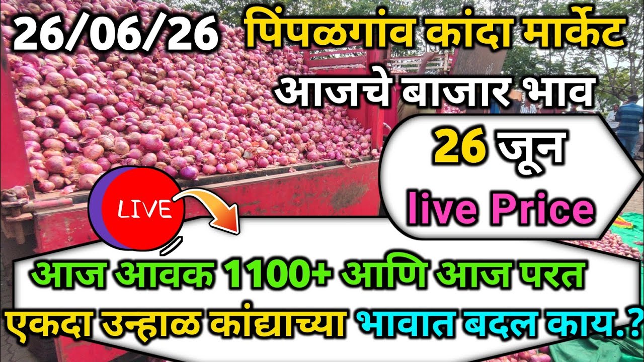 Pimpalgaon Onion Market Price Today:Latest Rates And Insights 26 jun 2026