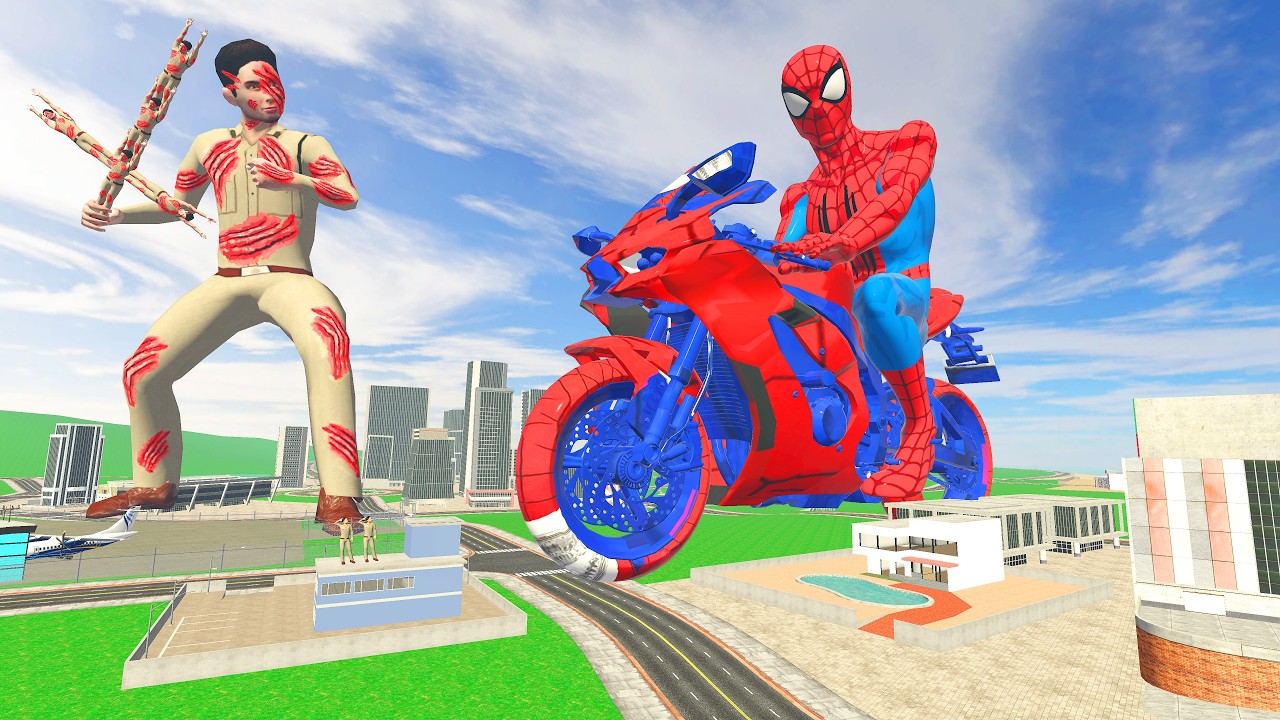 Franklin Found Giant Spider-Man Bike - INDIAN BIKE DRIVING 3D