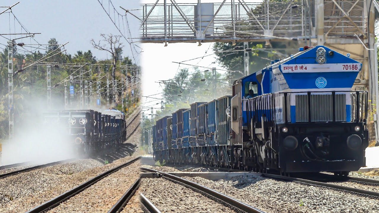 DUST STORM by STUNNING Looking WDG 4 with a SHORT BOBYN HS Train | Indian Railways