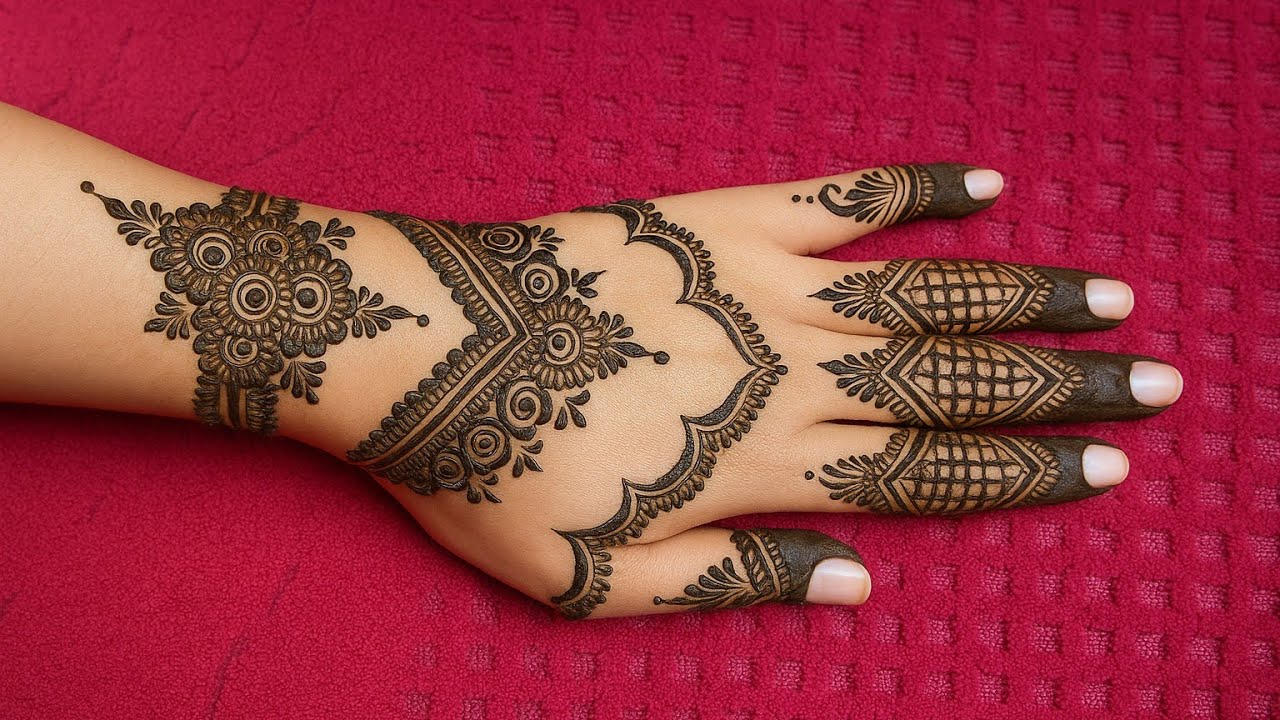 V Shape Semi-bridal Mehndi Design || like share and subscribe our channel ❤️