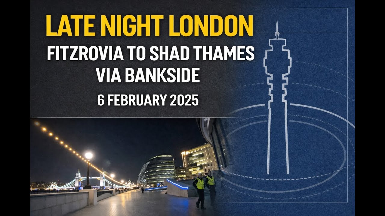Late Night London - Fitzrovia to Shad Thames via Bankside 6 February 2025