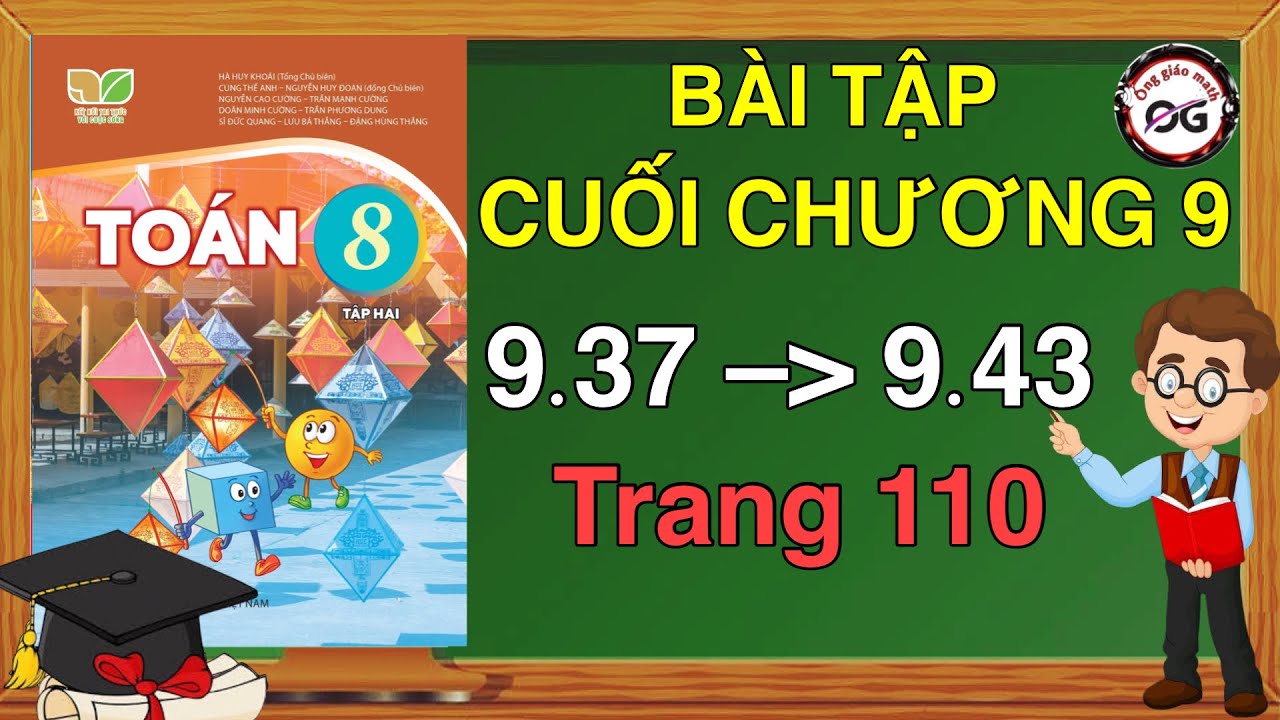 Bài: 9.37, 9.38, 9.39, 9.40, 9.41, 9.42, 9.43 trang 110 - Toán lớp 8 - Kết nối tri thức