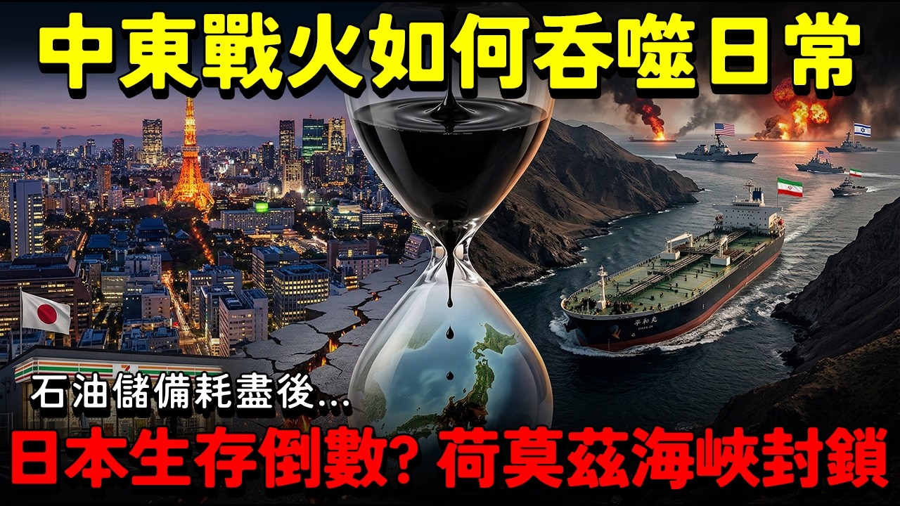 日本生存倒數？荷莫茲海峽封鎖 中東戰火如何吞噬你的日常！254天石油儲備耗盡後 日本社會將迎來怎樣的系統性崩潰？