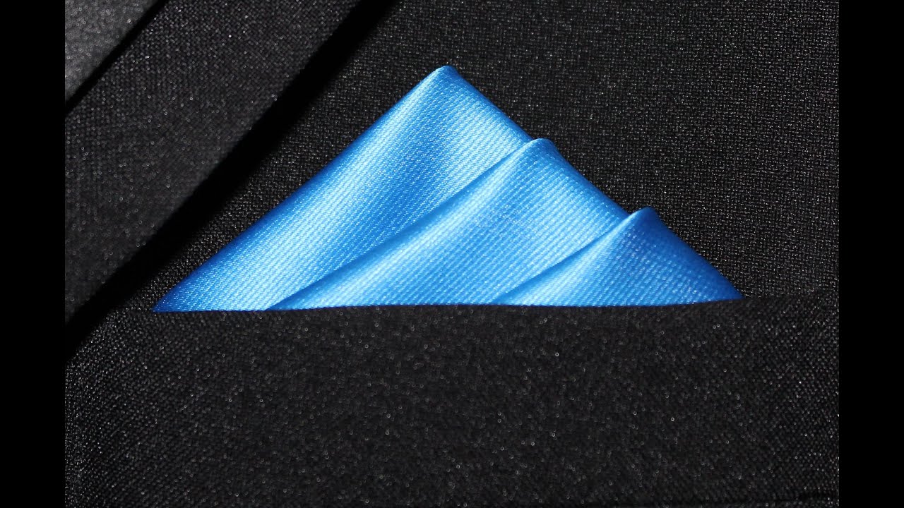 How To Fold a Pocket Square - Three Stairs Fold