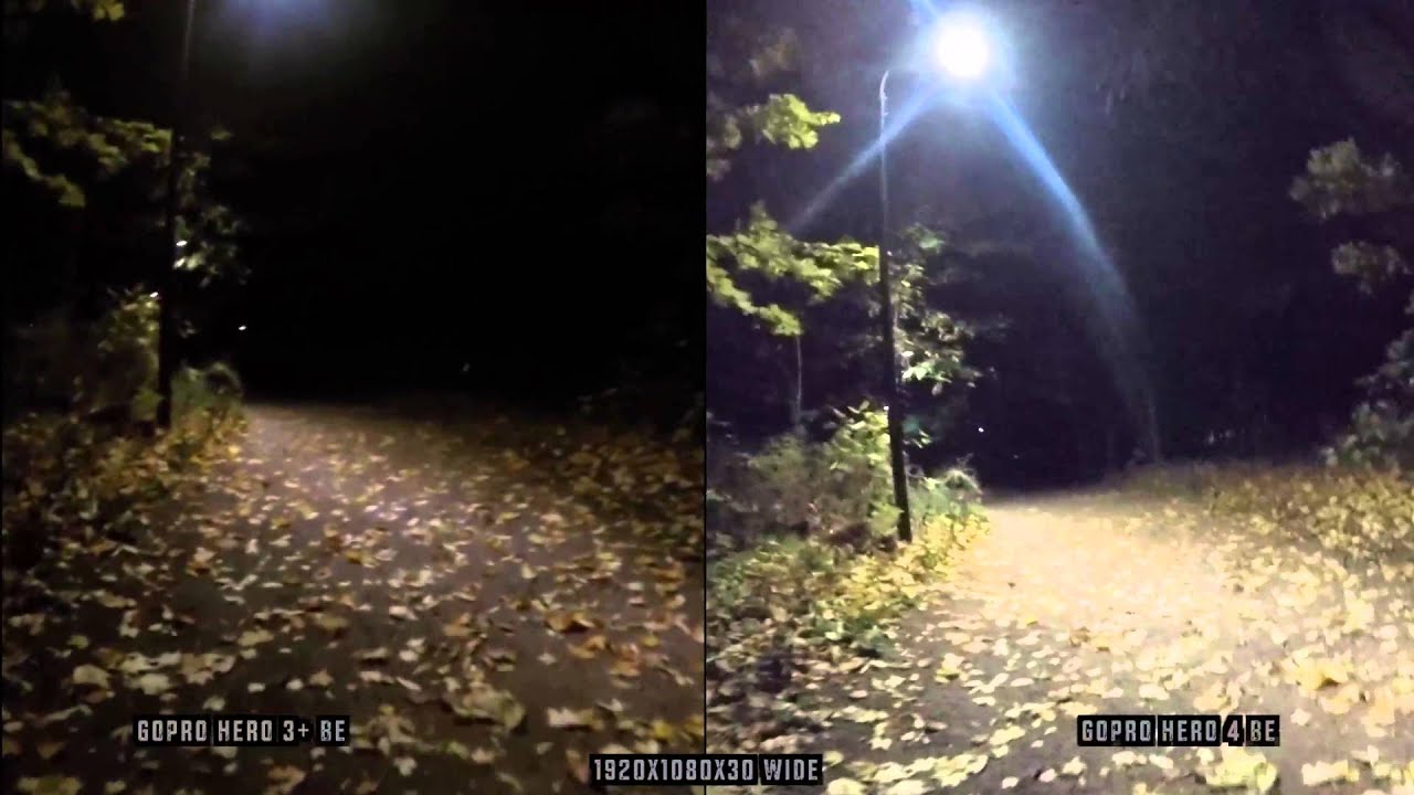 GoPro Hero 3+ BE vs GoPro Hero 4 BE - ночная съемка - #28