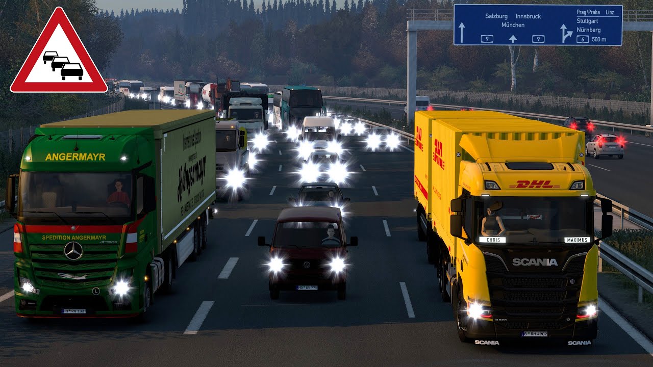ETS2 Alltag auf der Autobahn I STAU und viel Verkehr [3026] EURO TRUCK SIMULATOR 2